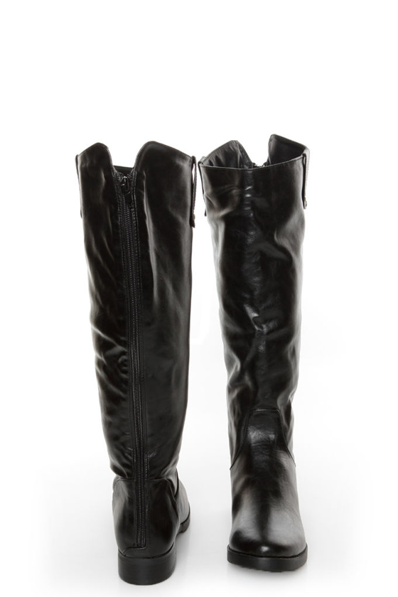 Fahrenheit Rooney 3 Black Knee High Riding Boots