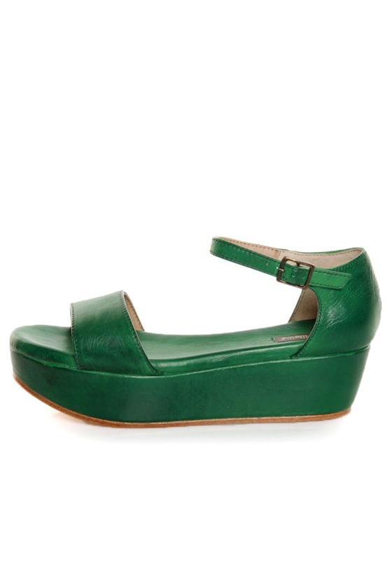 Gee'WaWa Daisy Green Flatform Platform Sandals - $125.00 - Lulus