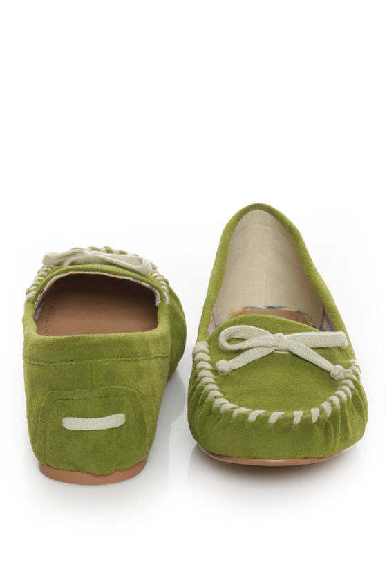 GoMax Twitter 01 Green Moccasin Flats