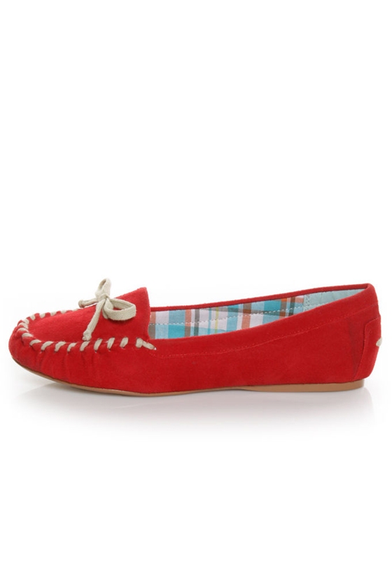 GoMax Twitter 01 Red Moccasin Flats