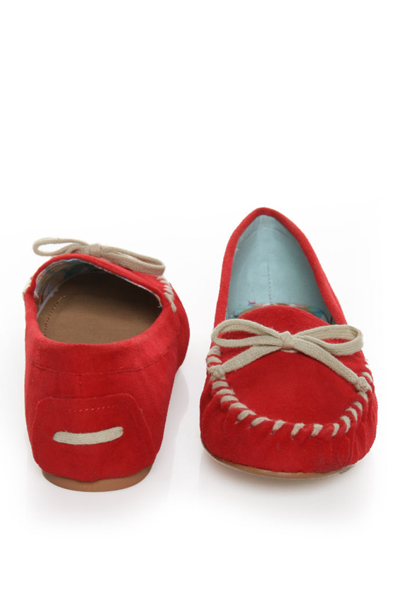 GoMax Twitter 01 Red Moccasin Flats