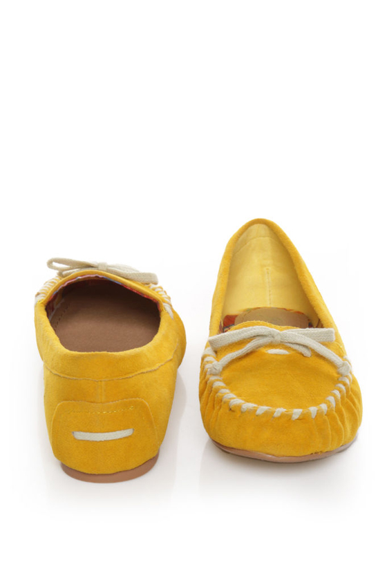 GoMax Twitter 01 Yellow Moccasin Flats