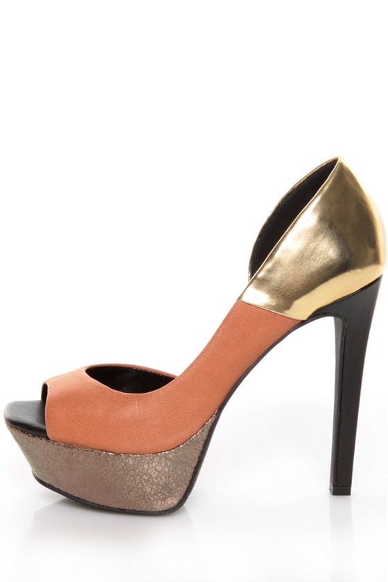 jessica simpson gold pumps