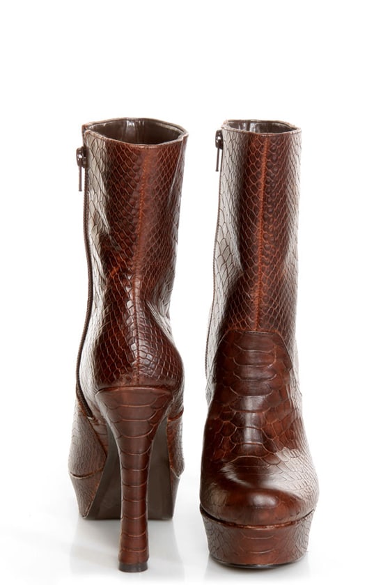 snake platform booties
