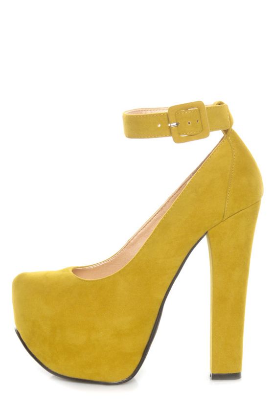 Luichiny Eye Doll Yellow Super Platform Heels