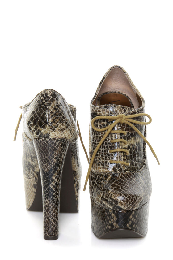 Luichiny Fass In Ate Snake Platform Oxford Heels