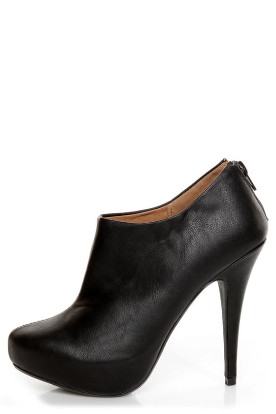 My Delicious Bank Black Shootie Platform Booties - $33.00 - Lulus