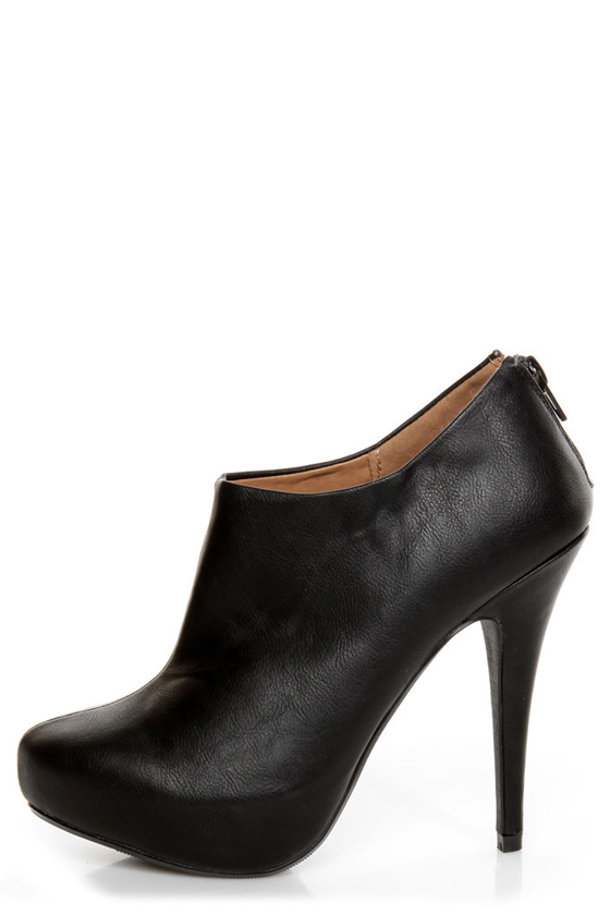 My Delicious Bank Black Shootie Platform Booties