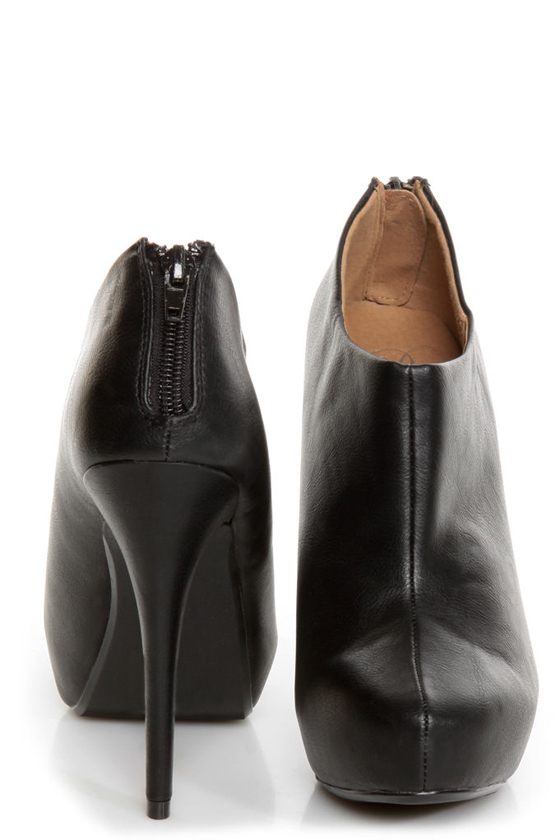 My Delicious Bank Black Shootie Platform Booties