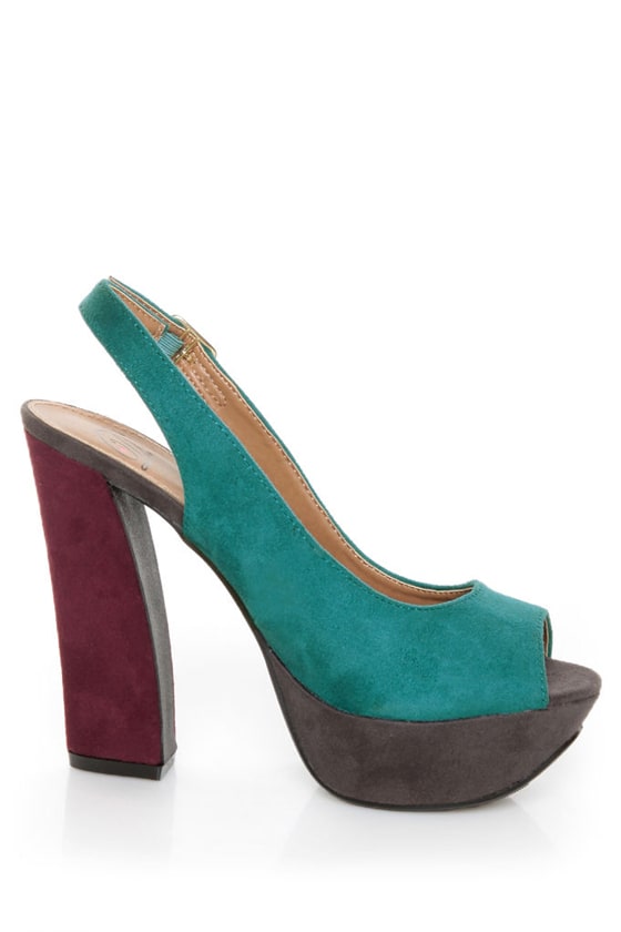 color block slingbacks