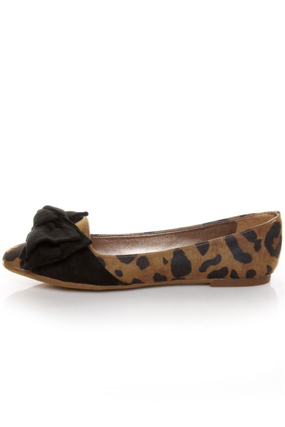 leopard print smoking flats