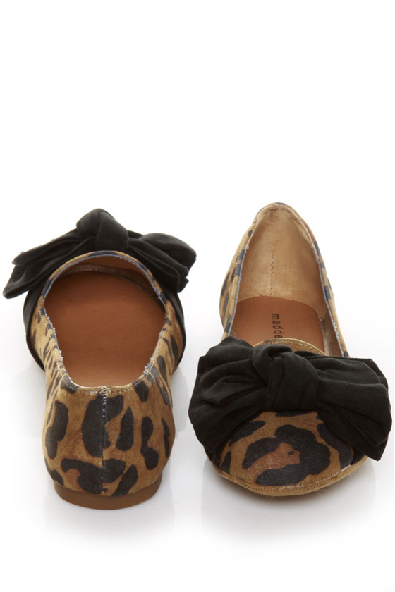 Madden Girl Hyppe Leopard Smoking Slipper Flats