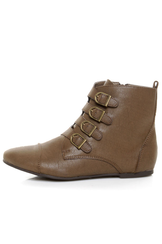 Miss Me Emmah 9 Brown Belted Ankle Boots