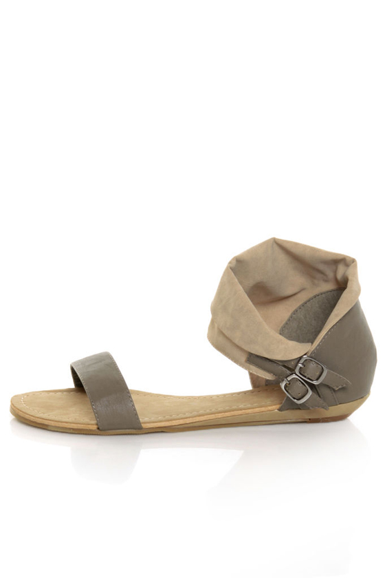 Miss Me Leon 12 Beige Ankle Cuff Sandals