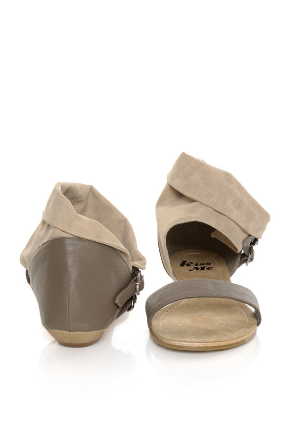 Miss Me Leon 12 Beige Ankle Cuff Sandals