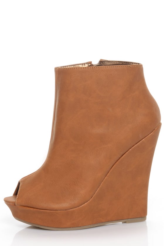 tan open toe boots