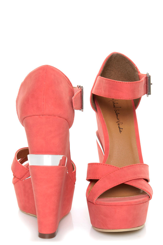 Michael Antonio Studio George Coral Platform Wedges