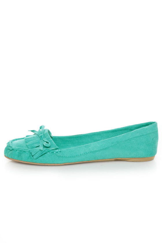 Mixx Penny 09 Green Kiltie Moccasin Flats