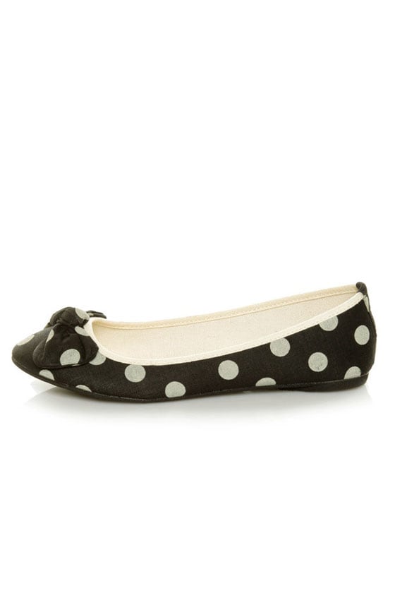 polka dot ballerina flats