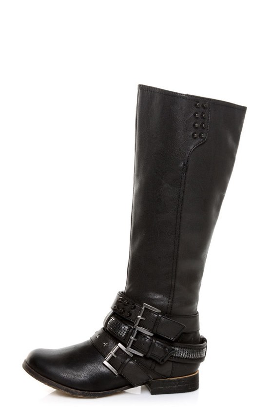 biker boots with embellishments
