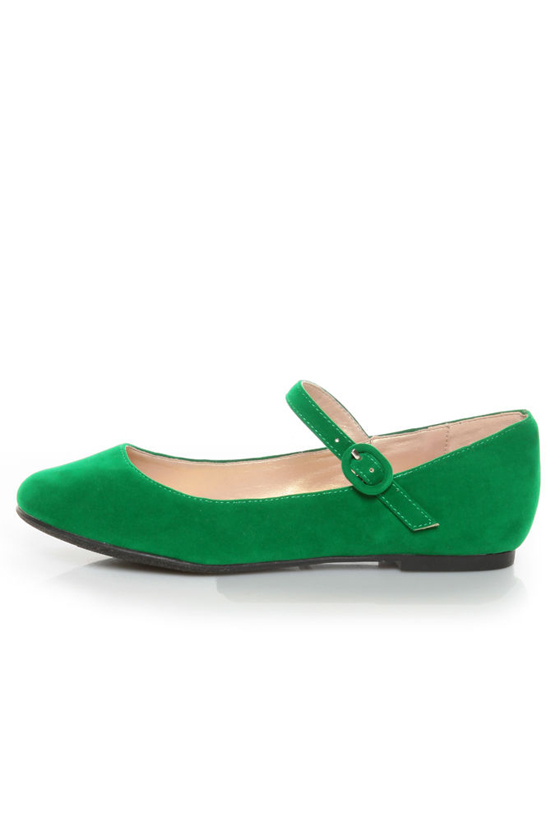 Promise Sakova Jade Green Mary Jane Ballet Flats