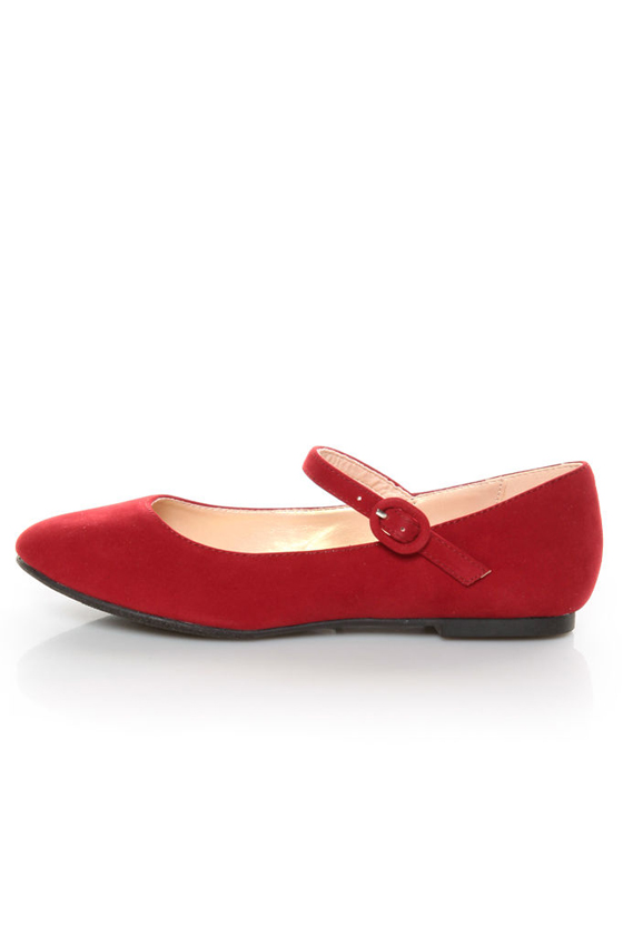 Promise Sakova Red Mary Jane Ballet Flats