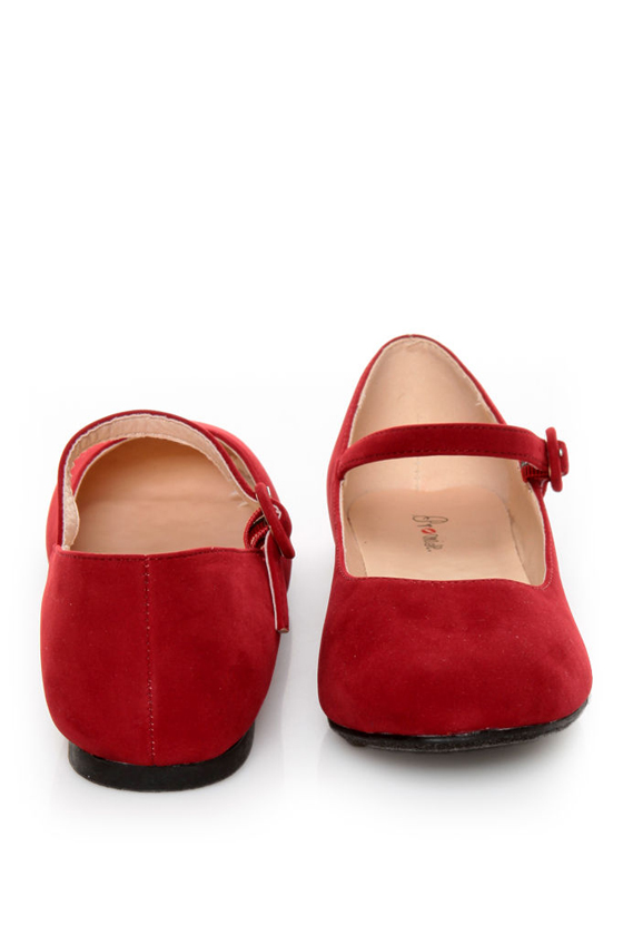 Promise Sakova Red Mary Jane Ballet Flats
