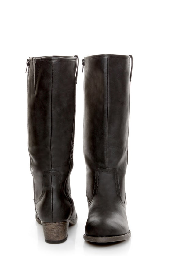 Qupid Trevor 02 Black Classic Knee High Riding Boots - $45.00