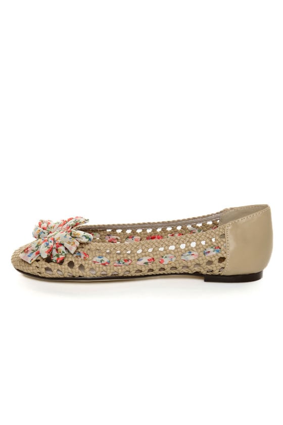 basket weave flat shoes