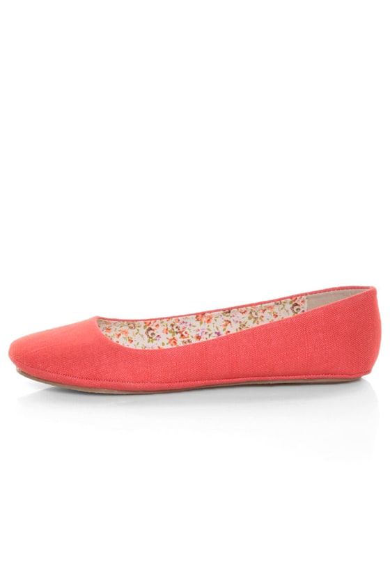 linen ballet flats