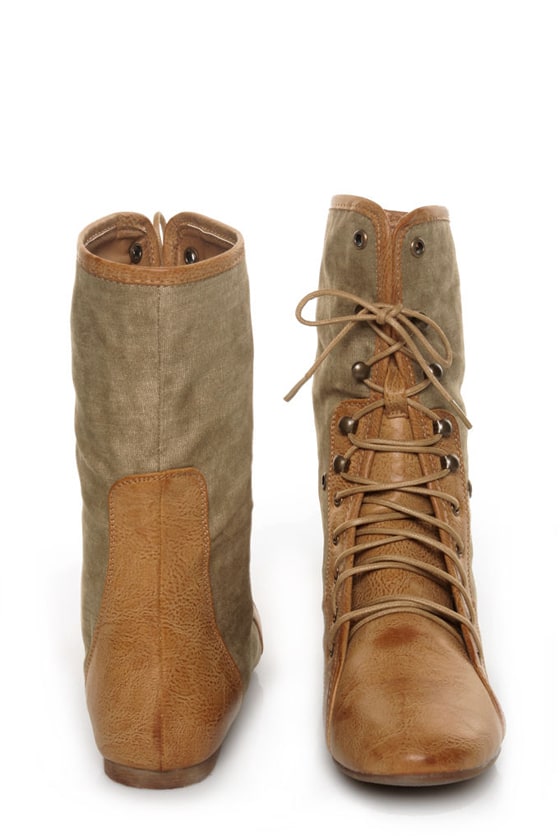sweeney canvas lace up boot