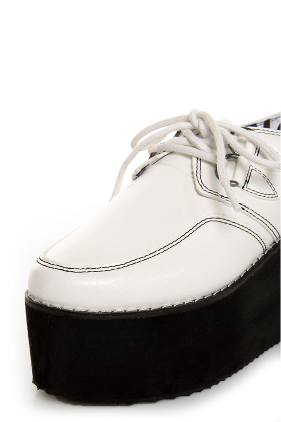 white lace platforms