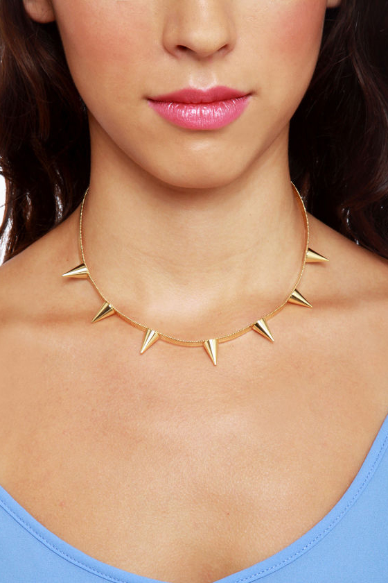 Spike vs. Spike Gold Necklace