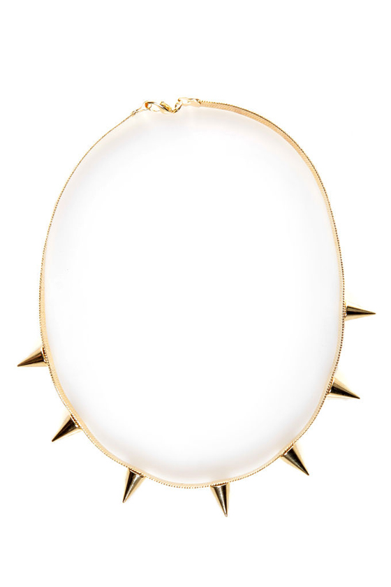 Spike vs. Spike Gold Necklace