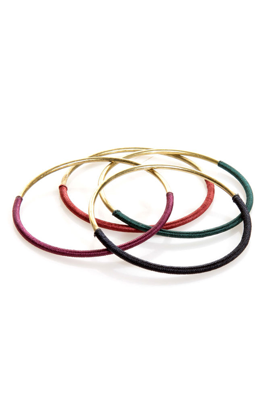 Thread-y to Roll Bangle Set
