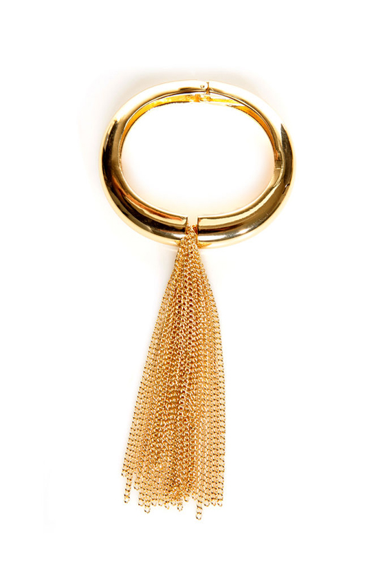 Flair-stream Gold Cuff Bracelet