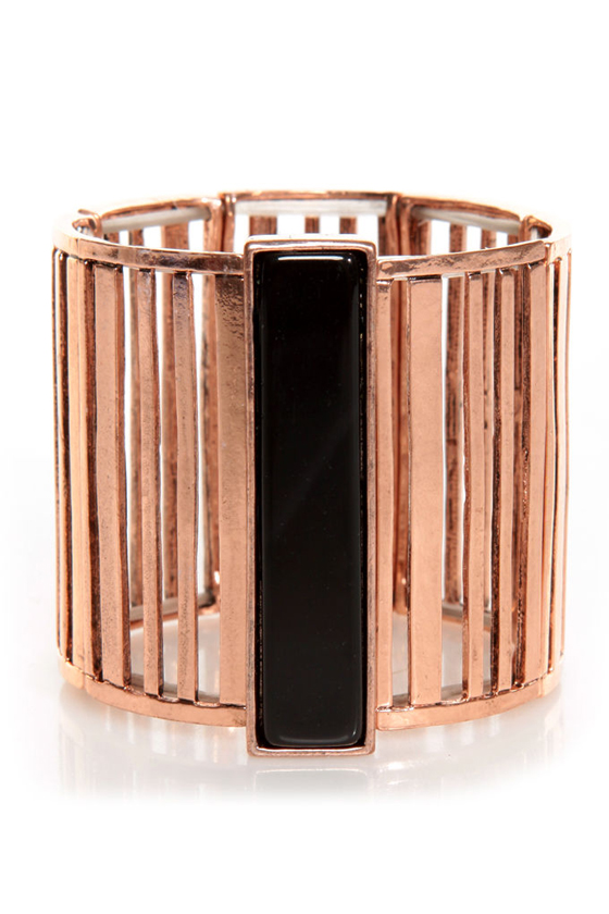 Barred for Life Copper Stretch Bracelet