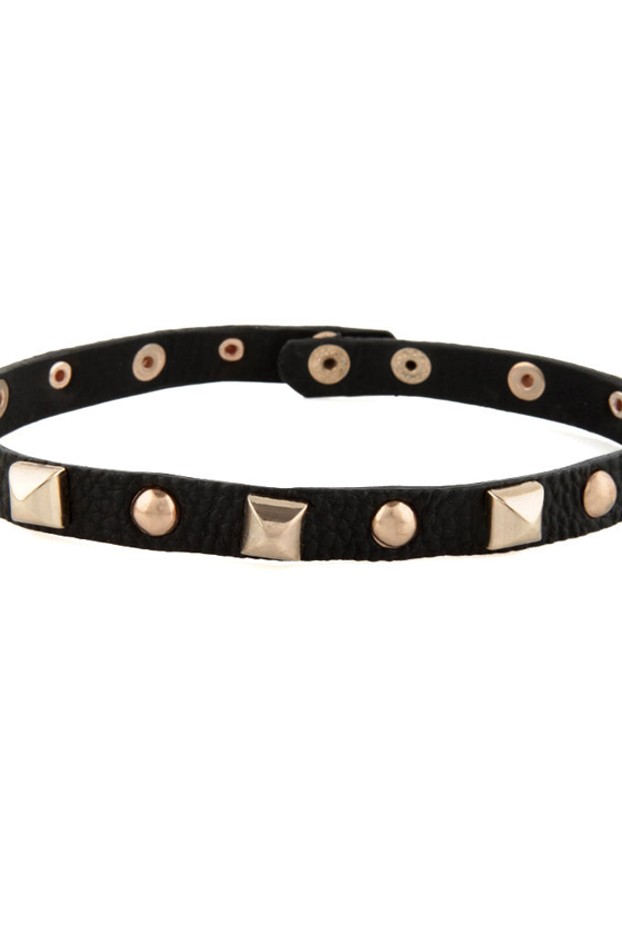 Backstage Pass Studded Black Cuff