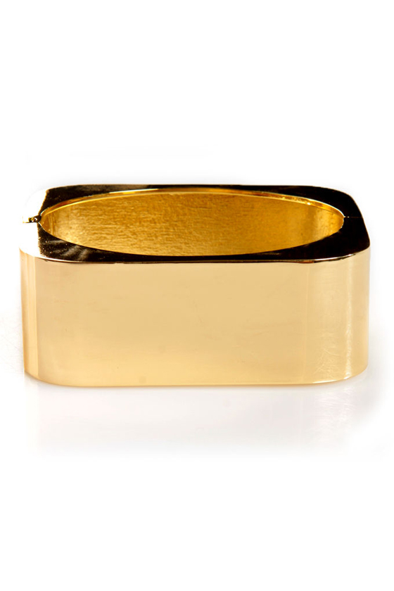 Cuff Around the Edges Gold Cuff Bracelet