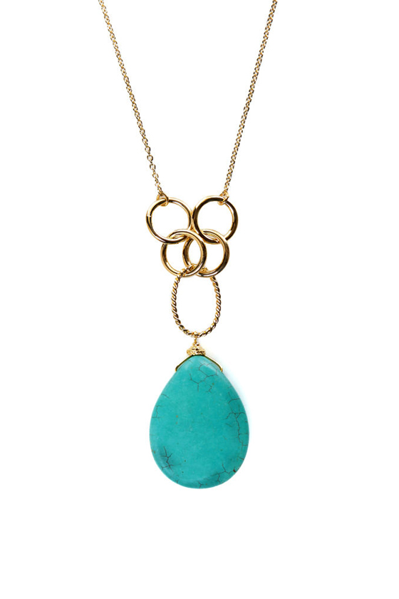 You Really Link Me Turquoise Necklace