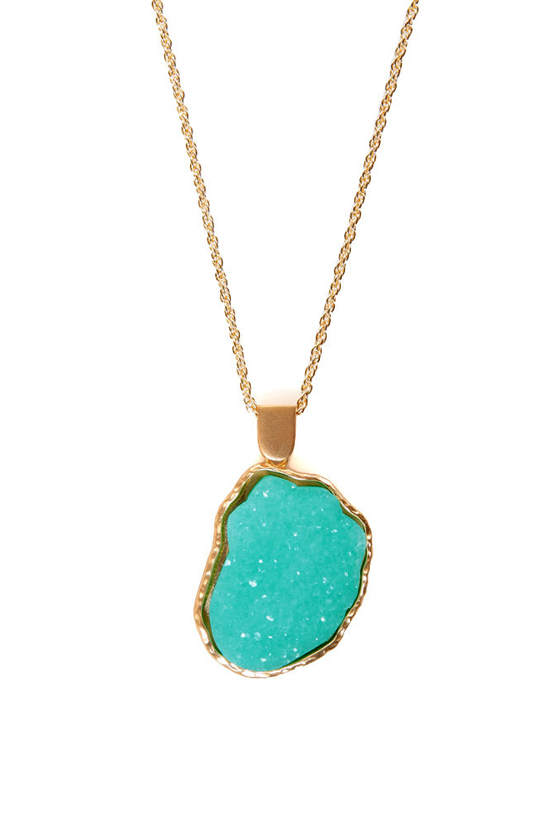 Crystal Garden Mint Necklace