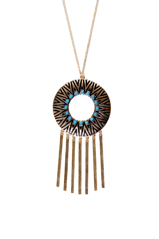 Star Gate Gold Statement Necklace