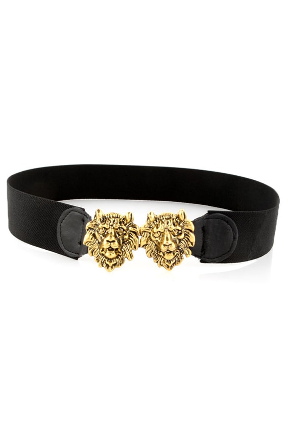 Black Belt - Gold Belt - Lion Belt - $18.00 - Lulus