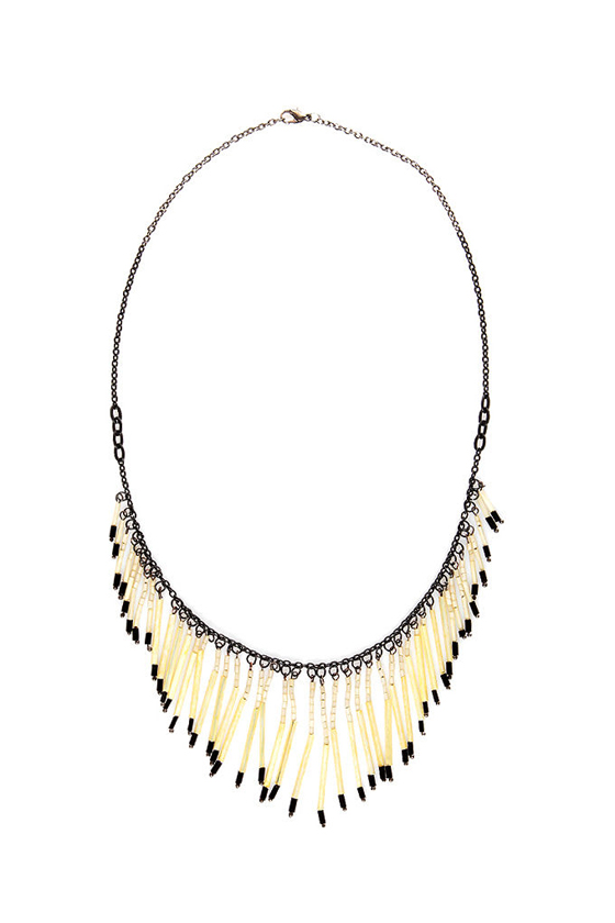 Fringe Philosophy Ivory Beaded Necklace