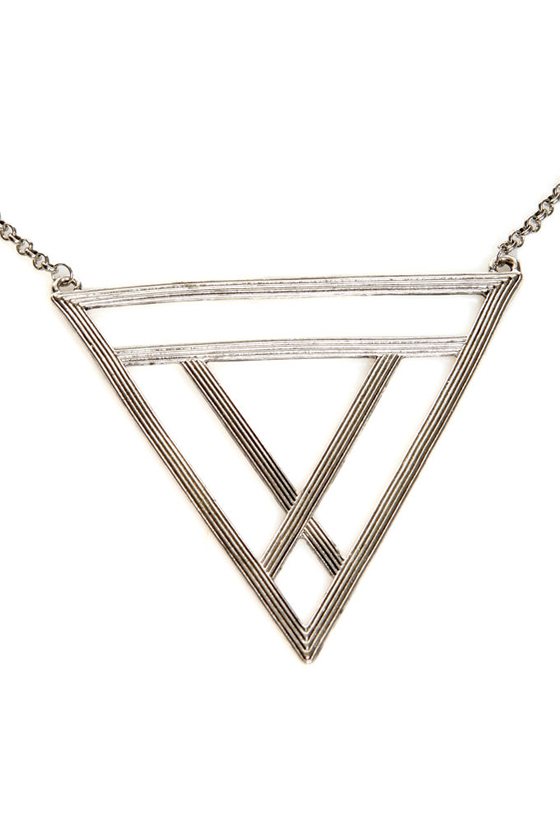 Tri Me Silver Triangle Necklace