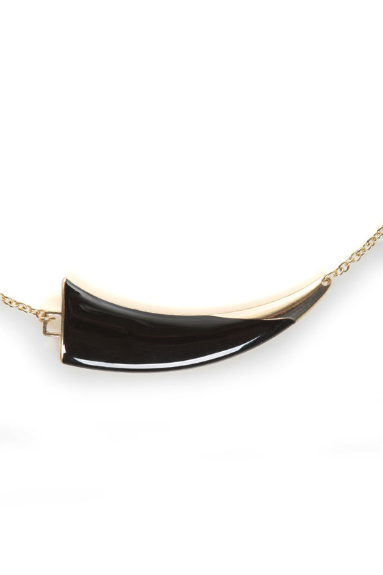 Fierce Forever Black and Gold Claw Necklace