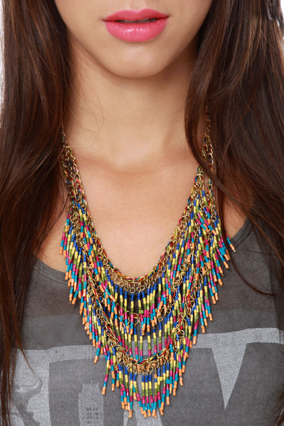 Party Time Multi Beaded Necklace