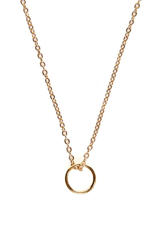 Tiny Finery Gold Ring Necklace