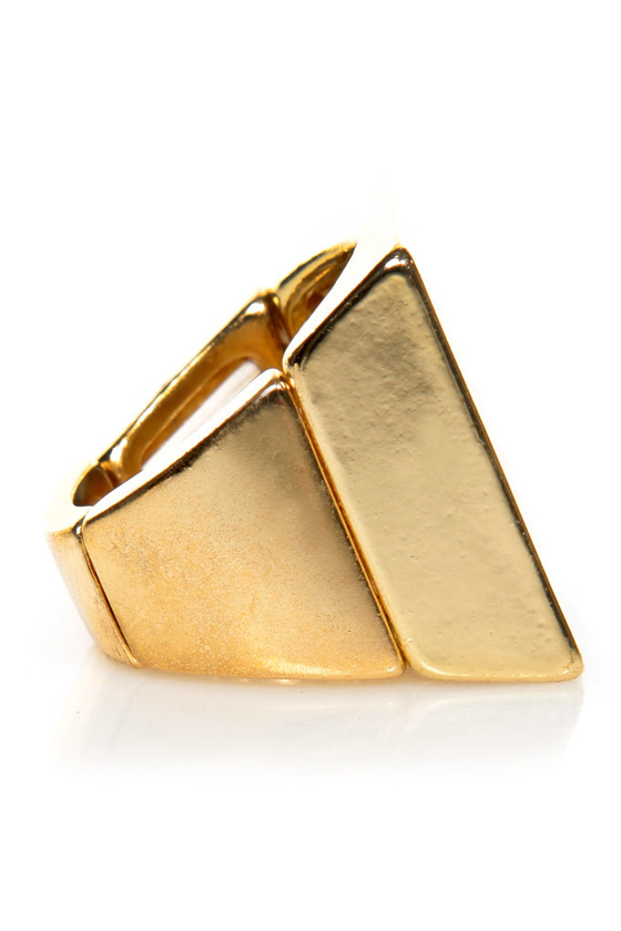 Square-y Stories Gold Square Ring