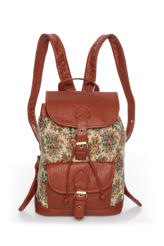 Pack to the Future Tapestry Floral Backpack